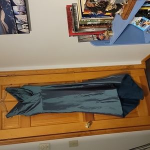 Aquamarine asymmetrical gown